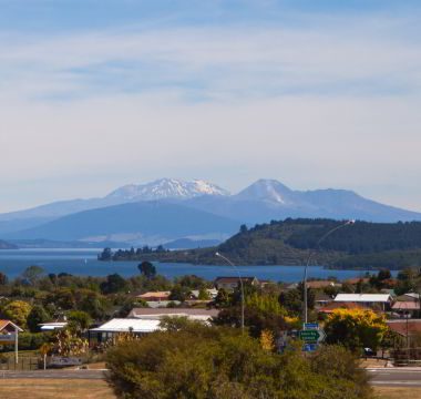 Taupo Town mit herrlichem Ausblick