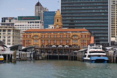 Das Hafengebäude von Auckland