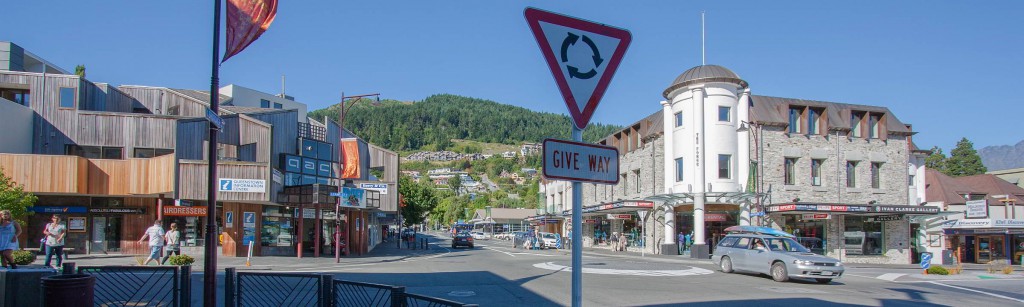 Kreisverkehr auf Neuseeland