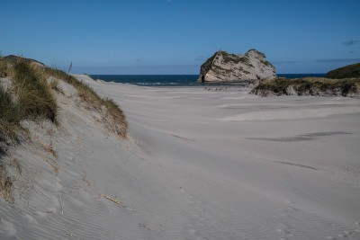 Sandünen an der Wharariki Beach