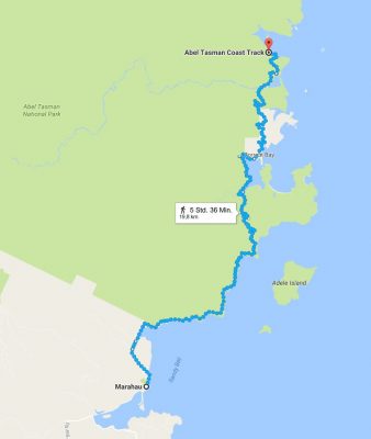 Wanderung auf dem Abel Tasman Coast Track
