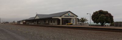 Der alte Bahnhof von Kaikoura ist jetzt die Wal-Station für alle Ausflüge.