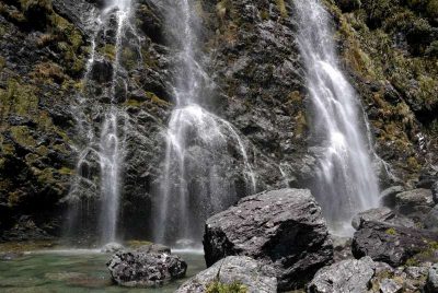Earland Falls auf dem Routeburn Track Neuseelands